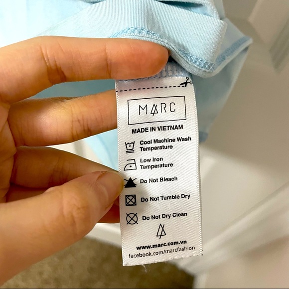 Unisex Casual Vintage Sky Blue Embroidery Cut Out Neck Short Sleeves Stretch Tee - Picture 5 of 5